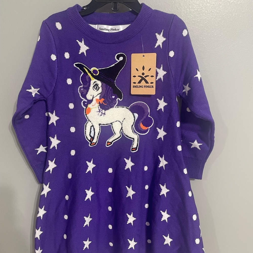 Purple Unicorn Star Dress